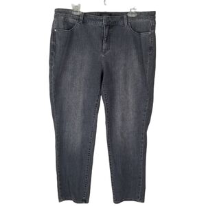 Talbots Flawless Five Pocket Slim Ankle Jeans Gray Size 16W